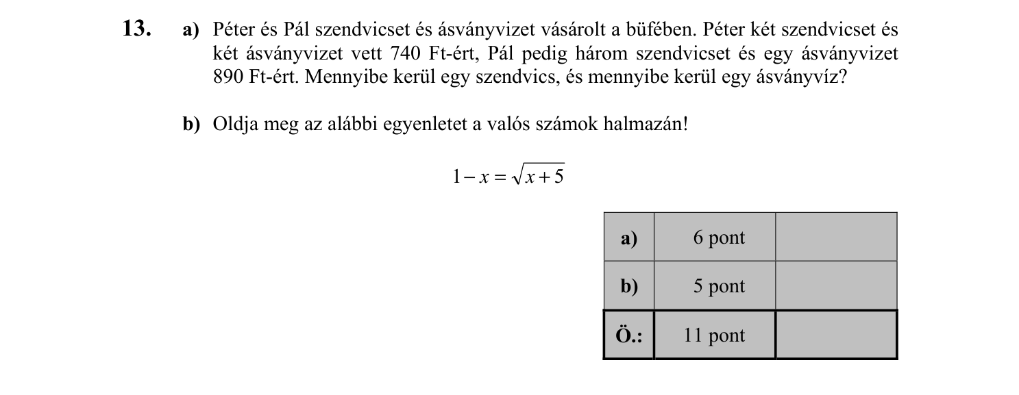 13. feladat